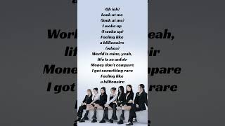 Billionaire lyrics youtubeshorts trending shortsfeed shorts ytshortsyoutube babymonster [upl. by Esikram]