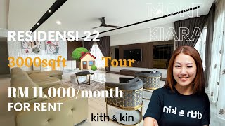 Residensi 22 Mont Kiara  Take a Peek inside this Beautiful 3061sf Condo w Spacious Lshaped Balcony [upl. by Eltsyrhc]