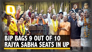 BJP Bags 9 Out Of 10 Rajya Sabha Seats in Uttar Pradesh  The Quint [upl. by Enyala]