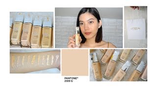 loreal true match liquid foundation review amp swatches  giveaway closed [upl. by Iadrahs664]