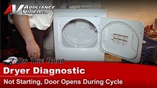 Roper Dryer Repair  Not Starting Door Opens During Cycle  Latch [upl. by Bertina429]