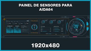 Sensor 1920x480  Aida64 Painel [upl. by Doria332]