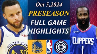 Golden State Warriors vs LA Clippers FULL GAME Oct 52024  NBA TODAY  NBA HIGHLIGHTS [upl. by Dona22]