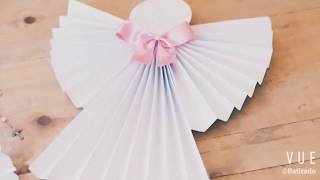 DIY  Anjinho de papel para batizado  Gastando pouco [upl. by Arriaet]