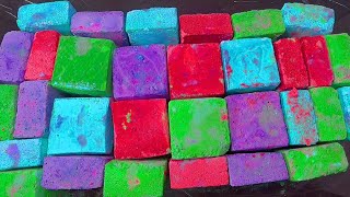 Soft Bright Multicolour Dyed amp Plain White AGI blocks of Gym Chalk Crushing  oddlysatisfying ASMR [upl. by Ahrens312]