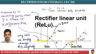 RECTIFIED LINEAR UNIT ReLU LEC 560 [upl. by Surad75]