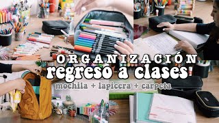 ORGANIZACIÓN PARA LA ESCUELA  regreso a clases ✨ carpeta  mochila  lapicera [upl. by Sande300]