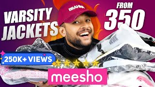 Best VARSITYBOMBER JACKETS for Winter Men Under 5001000 🔥 Meesho Jacket Haul 2024  ONE CHANCE [upl. by Aillicsirp]