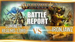 ITA BATTLEREPORT LUMINETH VS IRONJAWZ 4 EDIZIONE AOS [upl. by Dex513]