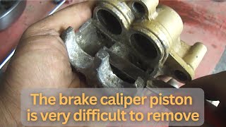 How to quickly remove a stuck brake piston calipers [upl. by Auhsaj]