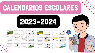 ESTOS SON LOS CALENDARIOS PARA EL CICLO ESCOLAR 20232024 [upl. by Ydollem]