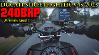 Ducati streetfighter V4s  This bike is madness  full titianium Arrow  4K [upl. by Snashall]