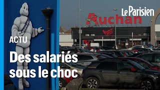 Auchan et Michelin annoncent simultanément la suppression de milliers de postes [upl. by Aicilyt]