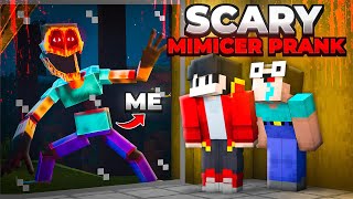 TROLLING NOOB FRIEND WITH SCARY MIMICER IN MINECRAFT [upl. by Adnorrahs829]