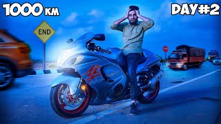 1000 KM Challenge On Hayabusa  चैलेंज के चक्कर में जान चली जाती  Accident 😱 [upl. by Asek884]