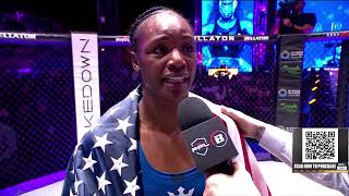 Claressa Shields SmartCage Interview  PFL vs Bellator Post Fight [upl. by Ydiarf]