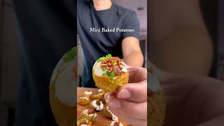 LOADED MINI BAKED POTATOES Recipe in Comments [upl. by Oiciruam874]