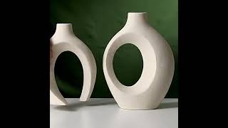 Vase Moderne en Céramique – Design Sculptural Blanc ou NoirSeasons™ [upl. by Airdnassac]