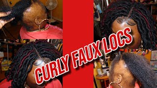 Quick Easy Crochet Curly locs with Invisible Custom Frontal [upl. by Lemaj]