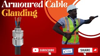 Armoured Cable Glanding Practical Exercise electricalcontractors electrician [upl. by Ikkin]