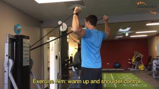 SHOULDER EXERCISES Standing Theraband Row External Rotation Shoulder Press [upl. by Neile]