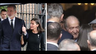 Los cuatro reyes juntos en el funeral de Juan GómezAcebo las relaciones del clan borbónico y Letiz [upl. by Evans523]