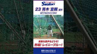 青木宣親選手、引退試合前の神宮球場で響くレイニーブルー！ shorts swallows ヤクルト 東京ヤクルトスワローズ [upl. by Erodaeht]