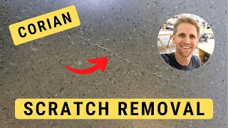 Scratch Removal  Corian Solid Surface Countertop Scratch Removal Sanding [upl. by Gaston]