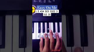 Easy On Me  Adele Easy Piano Tutorial viral shorts [upl. by Giaimo156]