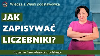 Jak zapisywać liczebniki Liczebniki cz II [upl. by Adnihc]