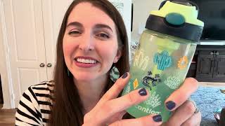 Review of Contigo Kids Water Bottle with Spill amp LeakProof Straw [upl. by Anerual]