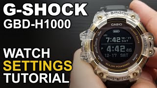 Gshock GBDH1000  Watch Settings Tutorial  Module 3475 [upl. by Uri]