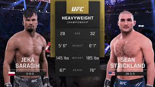 Jeka Saragih vs Sean Strickland UFC5 Full Fight [upl. by Iney]