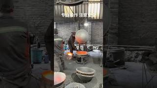 Iron pan production process Uncoated nonstick pan Luchuanironpan Castironpan [upl. by Damiano]