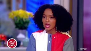 Yara Shahidi Speaks Out On Protests In Iran  The View [upl. by Eillehs17]