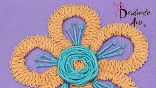 15 PUNTADAS DIFERENTES DE BORDADO PARA FLORES  HAND EMBROIDERY EASY STITCH UNIQUE DESIGNS FLOWERS [upl. by Jacobine323]