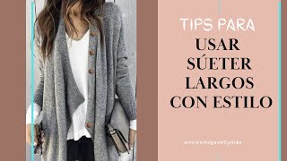 🔴Cómo Usar Cárdigans Tips Súeters largos moda2022 [upl. by Crisey419]