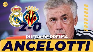 Rueda de prensa Carlo Ancelotti tras el Real Madrid 2 vs Villarreal CF 0 [upl. by Kurtz]