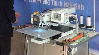 HIGHTEX MLK5002516 high speed automatic pattern sewing machine for heavy straps [upl. by Nnylylloh]