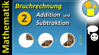 Bruchrechnung 2  Addition  Subtraktion  Rueff [upl. by Yesak]