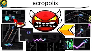 Geometry Dash  quotAcropolisquot by Zobros Insane Demon [upl. by Lajet]