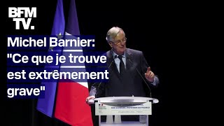 Le discours de Michel Barnier en intégralité au congrès des sapeurspompiers de France [upl. by Usanis415]