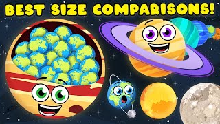 The Best Space Size Comparisons  Size Comparison Compilation For Kids  KLT [upl. by Crystal190]