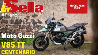 Moto Guzzi V85 TT Centenario model year 2021 prova su strada della Classic Enduro di Mandello [upl. by Mohandas]