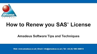 SAS Tip How to Renew your SAS License [upl. by Kciregor]