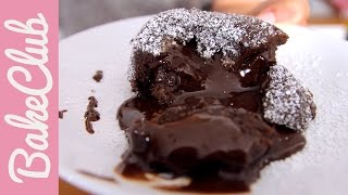 Chocolate Lava Cake Fondant au Chocolat  BakeClub [upl. by Harmaning162]