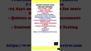 NCLEX  ADAPT NCLEX Review nclex shorts nursingstudent nclexprep nclexreview nursing rn lpn [upl. by Gerry]