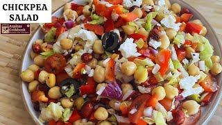 High Protein Chickpea Salad Recipe highprotein chickpeasaladrecipe vegetarian healthyfood [upl. by Atteuqram944]