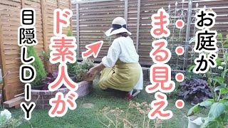 【どうしたらこうなる】庭の目隠しをDIYしたら、とんでもないことが…｜ラティスvs素人｜小さな庭のガーデニング [upl. by Hendry]