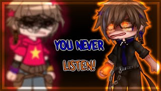 BUT YOU DID NOT LISTEN  Sanders Sides  GC  Gacha  Logan Sander  Angst  Orange Side [upl. by Wilser]